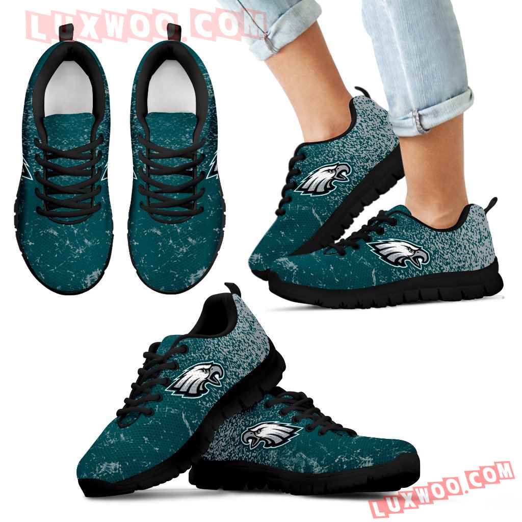 Light Tiny Pixel Smashing Pieces Philadelphia Eagles Sneakers