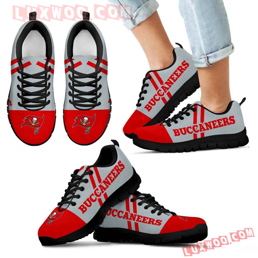 Line Stripe Logo Bottom Tampa Bay Buccaneers Sneakers - Luxwoo.com