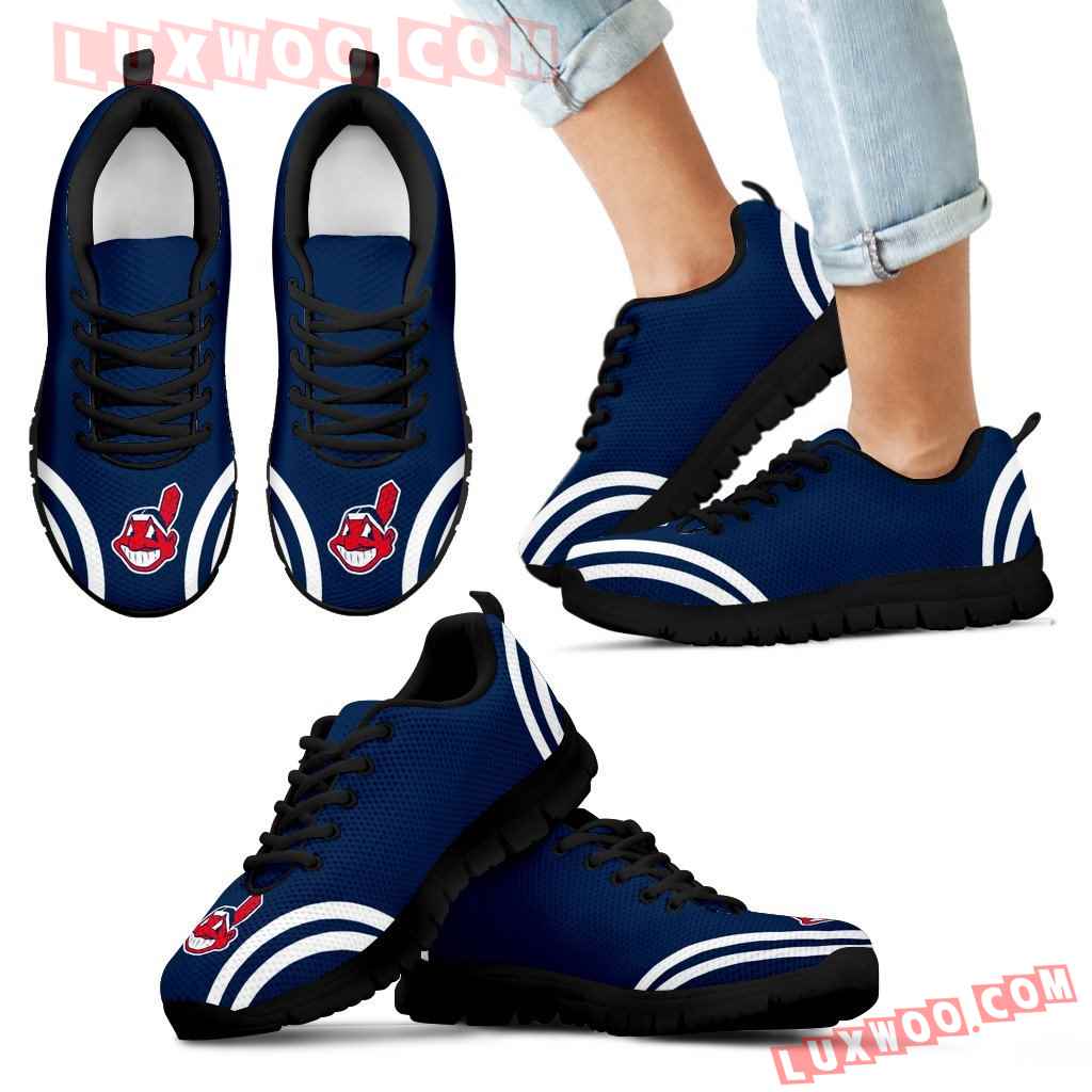 Lovely Curves Stunning Logo Icon Cleveland Indians Sneakers