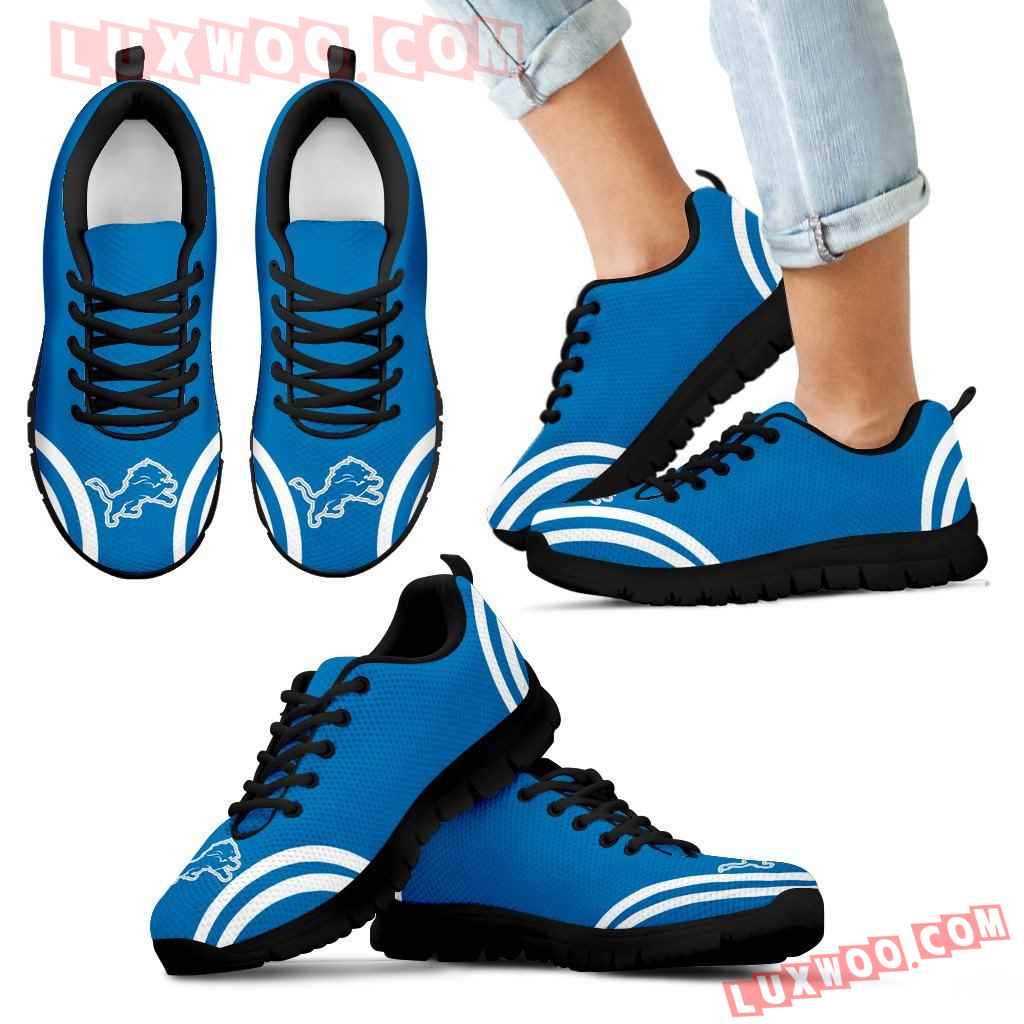 Lovely Curves Stunning Logo Icon Detroit Lions Sneakers