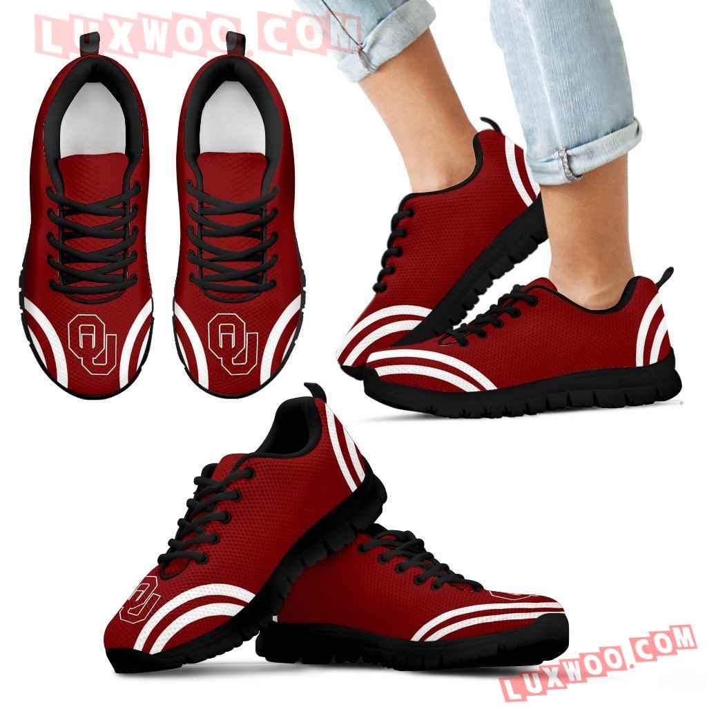 Lovely Curves Stunning Logo Icon Oklahoma Sooners Sneakers - Luxwoo.com