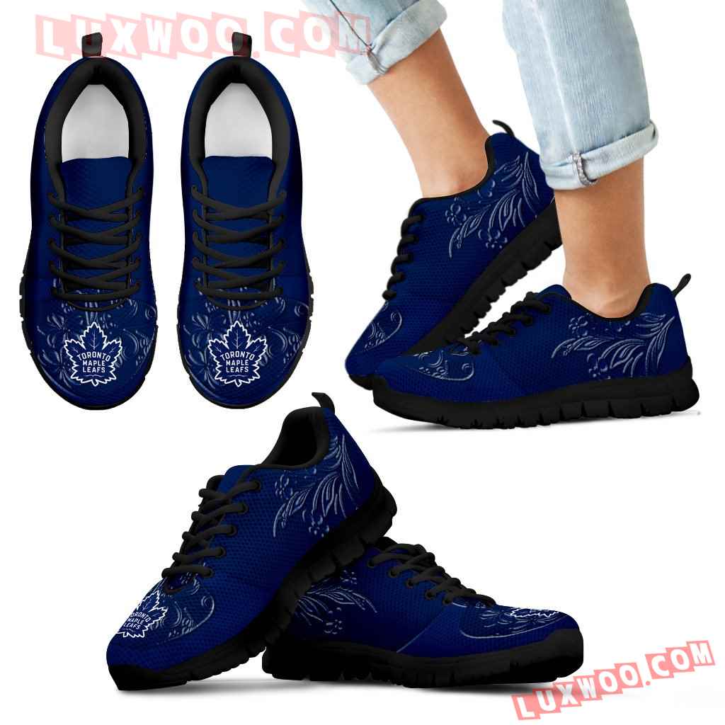 Lovely Floral Print Toronto Maple Leafs Sneakers