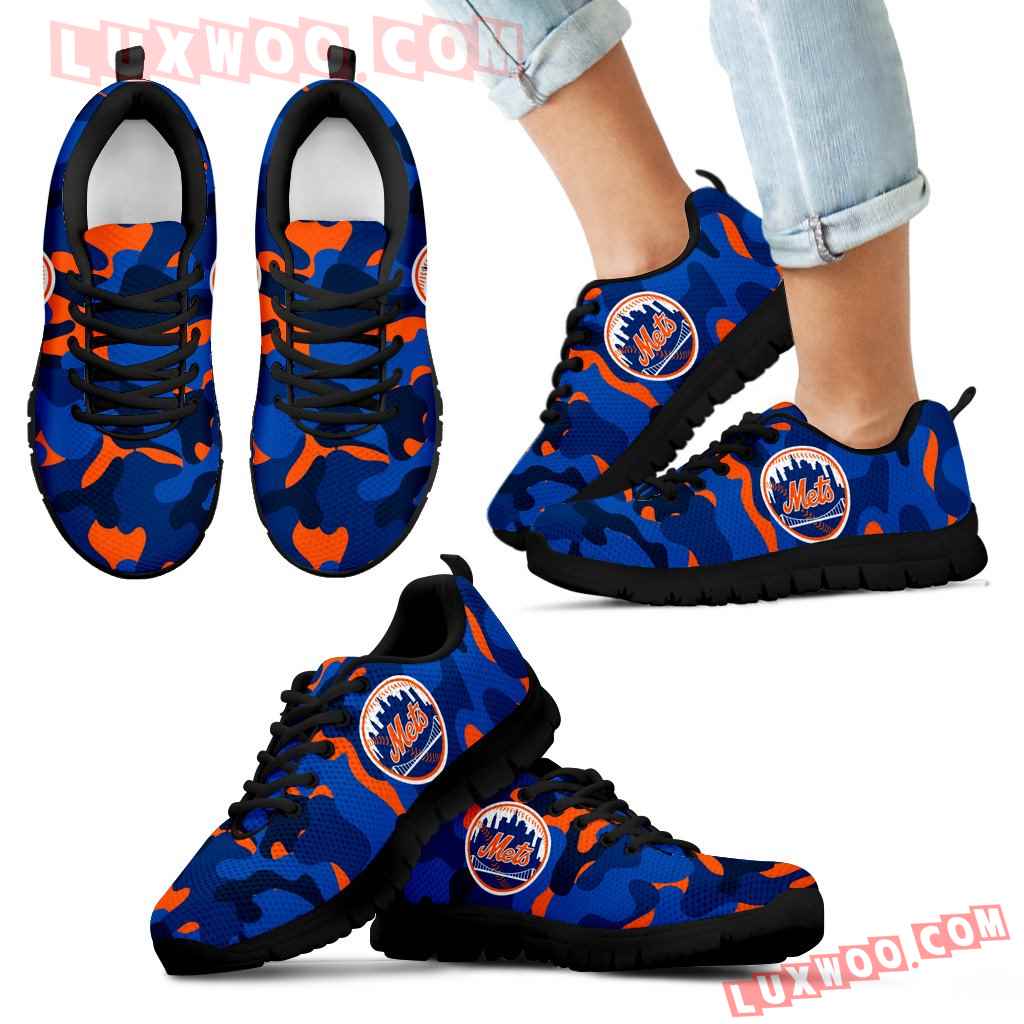 Military Background Energetic New York Mets Sneakers