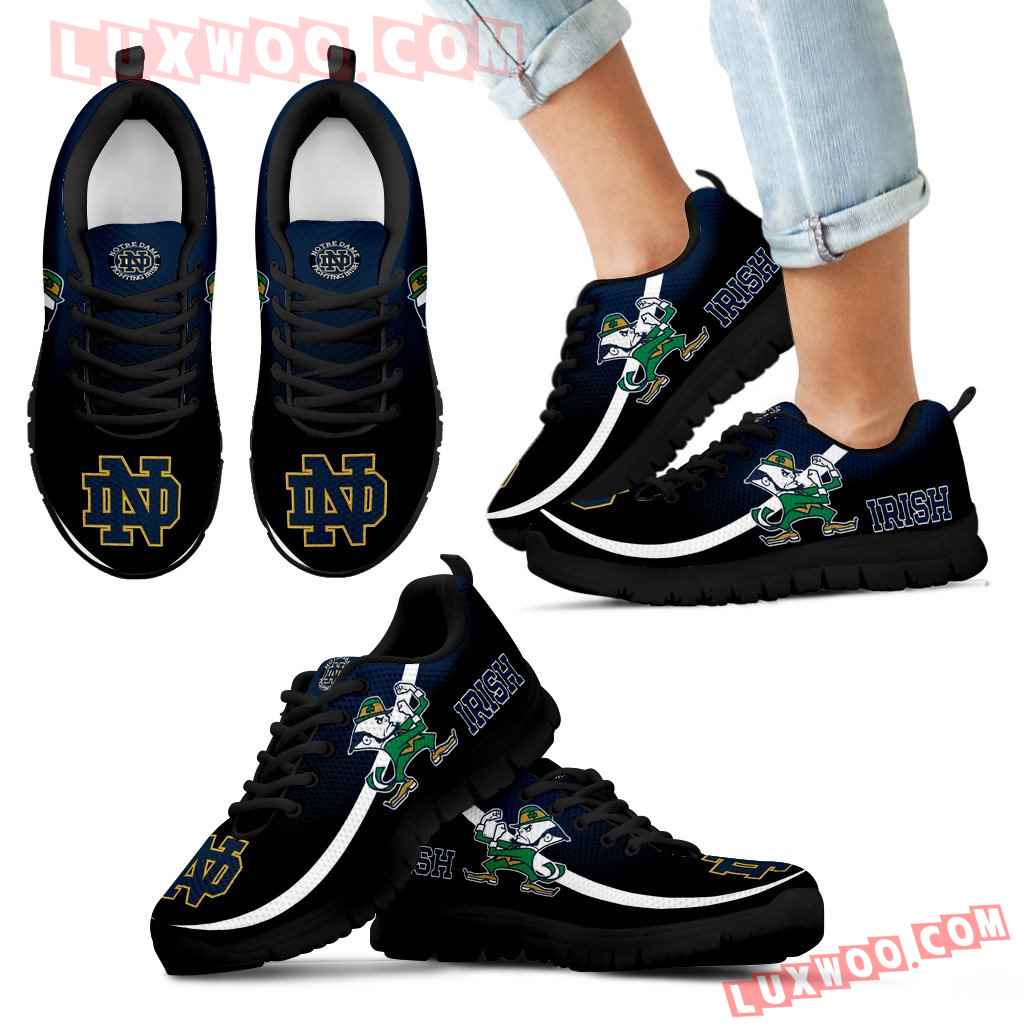 Mystery Straight Line Up Notre Dame Fighting Irish Sneakers