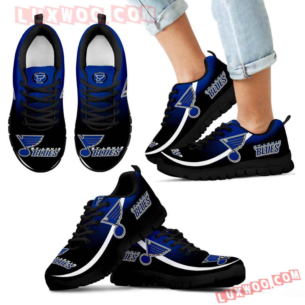 Mystery Straight Line Up St Louis Blues Sneakers