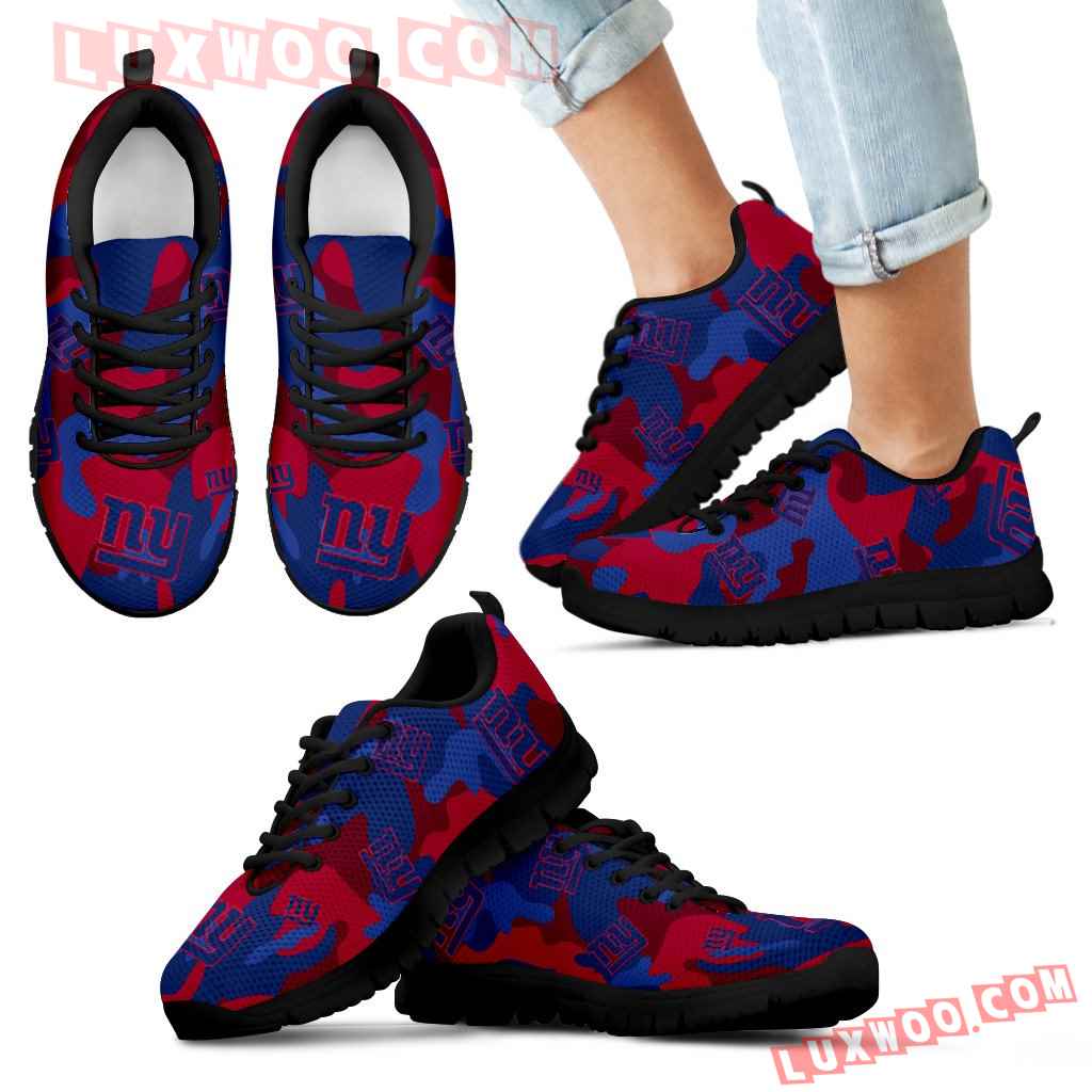 New York Giants Cotton Camouflage Fabric Military Solider Style Sneakers