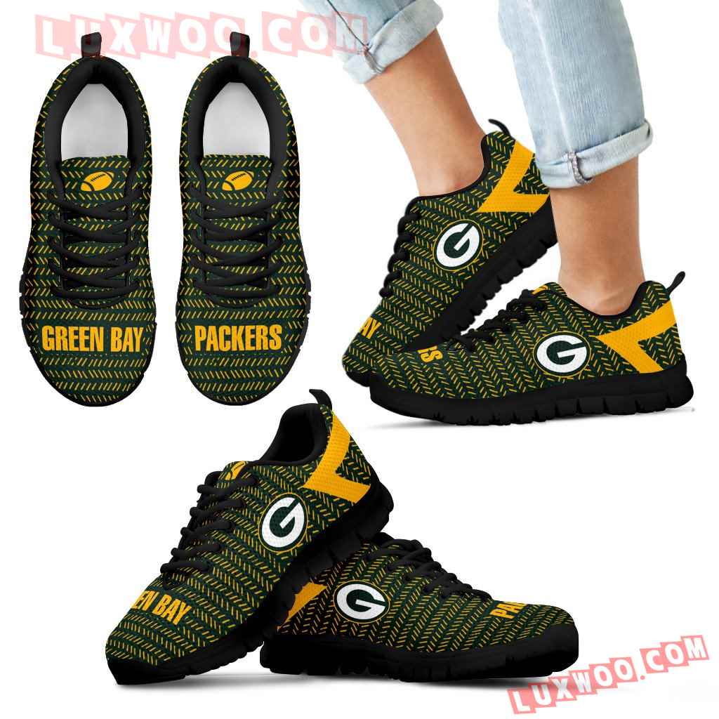 Pattern Logo Slide In Line Green Bay Packers Sneakers