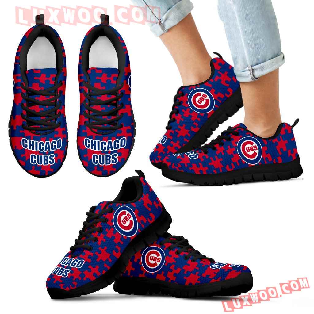 Puzzle Logo With Chicago Cubs Sneakers