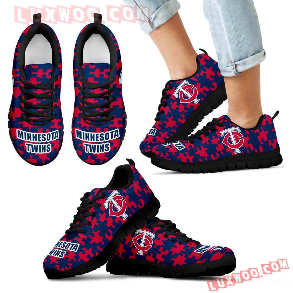 Puzzle Logo With Minnesota Twins Sneakers