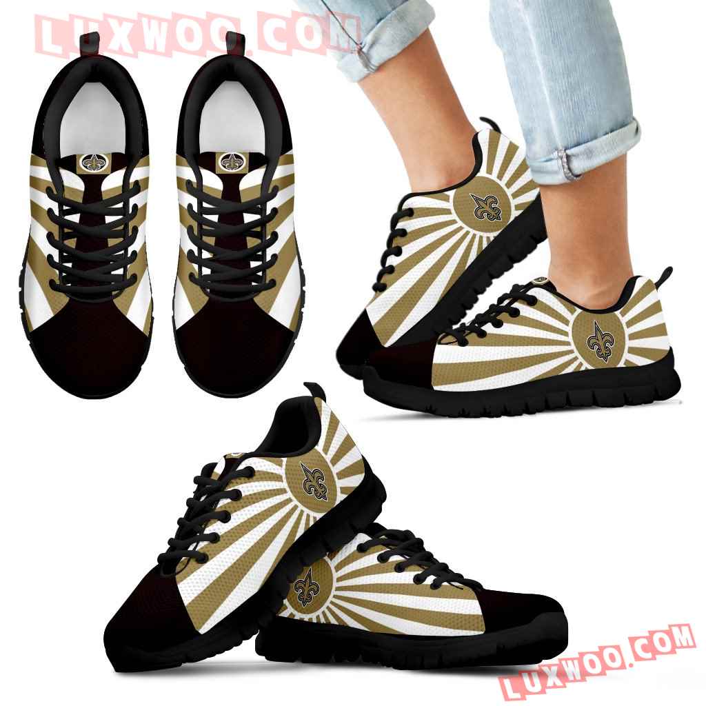 Rising Sun Sparkling Tremendous New Orleans Saints Sneakers