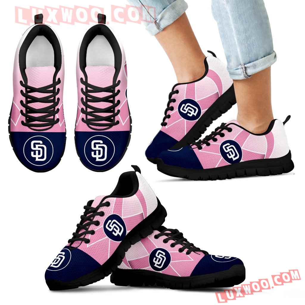 San Diego Padres Cancer Pink Ribbon Sneakers