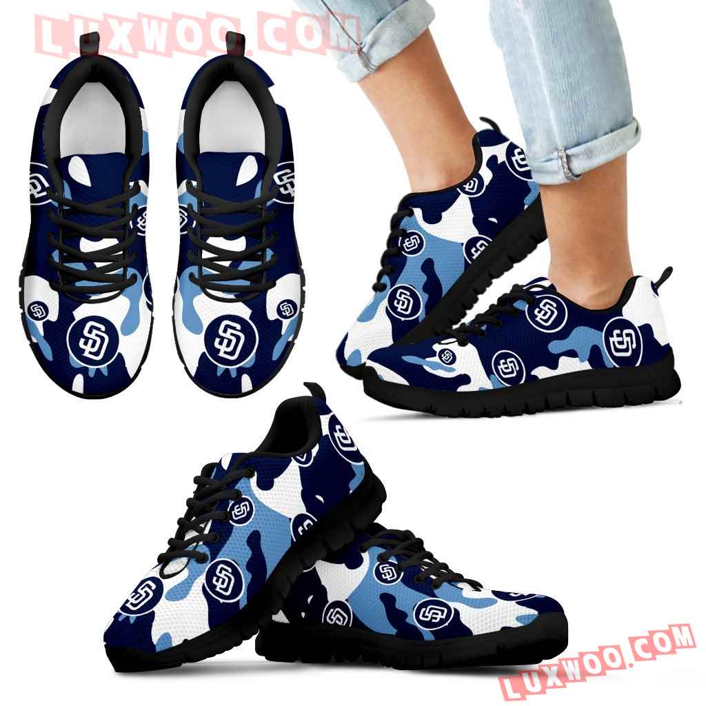 San Diego Padres Cotton Camouflage Fabric Military Solider Style Sneakers