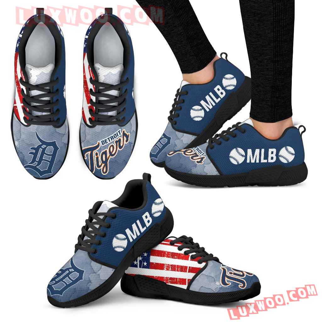 Simple Fashion Detroit Tigers Shoes Athletic Sneakers
