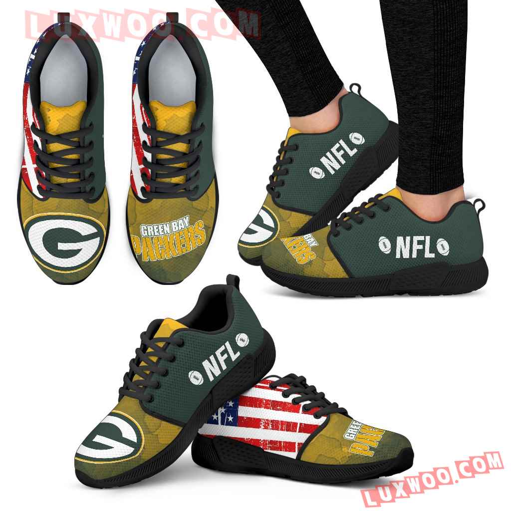 Simple Fashion Green Bay Packers Shoes Athletic Sneakers