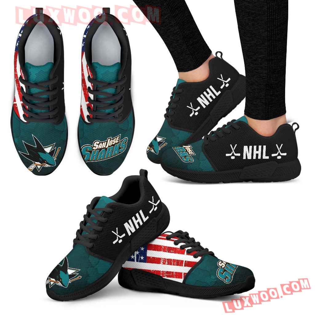 Simple Fashion San Jose Sharks Shoes Athletic Sneakers
