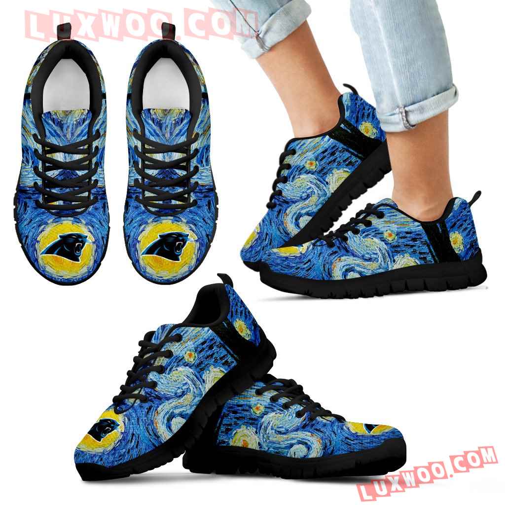 Sky Style Art Nigh Exciting Carolina Panthers Sneakers - Luxwoo.com