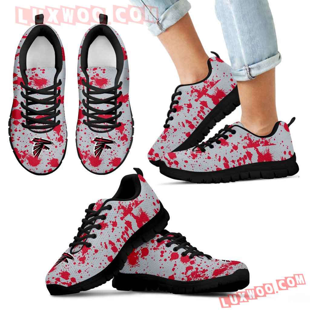 Splatters Watercolor Atlanta Falcons Sneakers