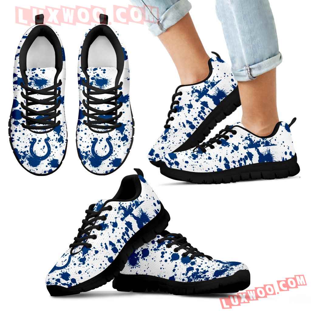 Splatters Watercolor Indianapolis Colts Sneakers