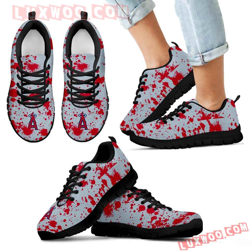 Splatters Watercolor Los Angeles Angels Sneakers