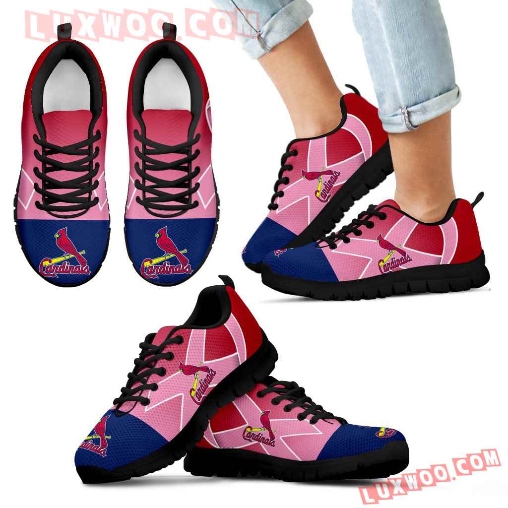 St Louis Cardinals Cancer Pink Ribbon Sneakers