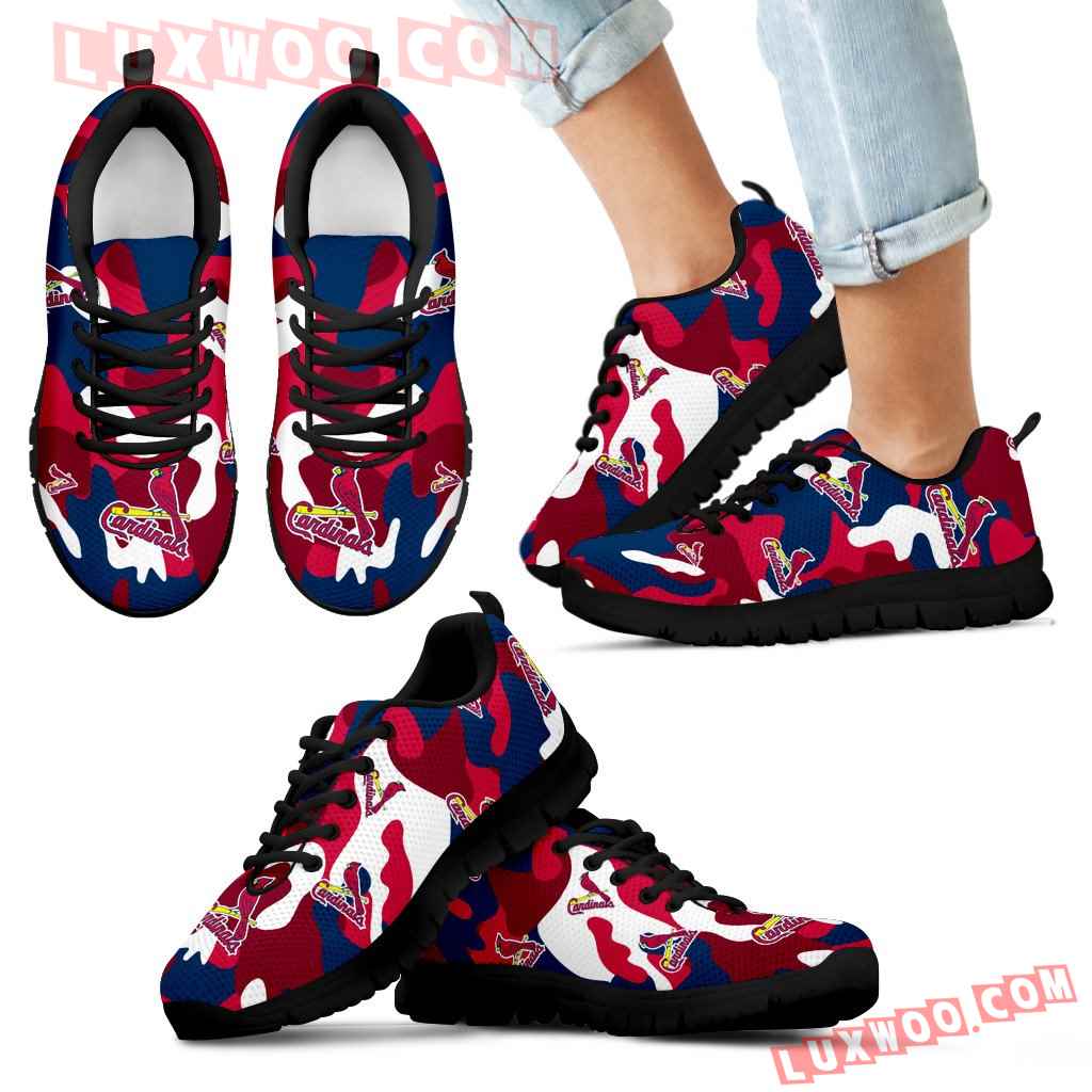 St Louis Cardinals Cotton Camouflage Fabric Military Solider Style Sneakers