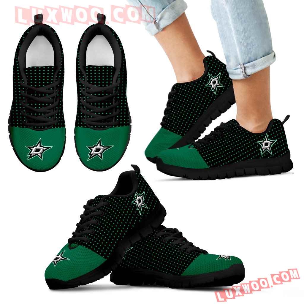 Tiny Cool Dots Background Mix Lovely Logo Dallas Stars Sneakers