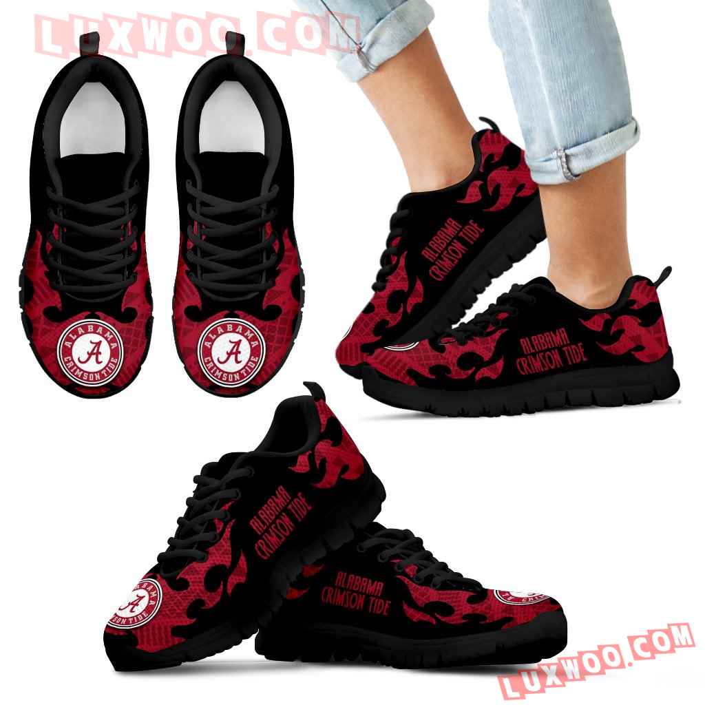 Tribal Flames Pattern Alabama Crimson Tide Sneakers