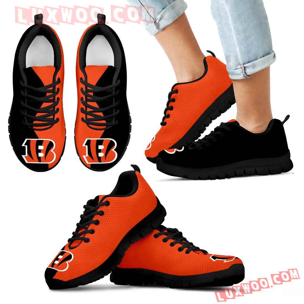 Two Colors Trending Lovely Cincinnati Bengals Sneakers