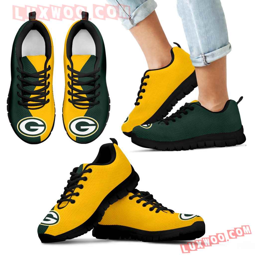 Two Colors Trending Lovely Green Bay Packers Sneakers