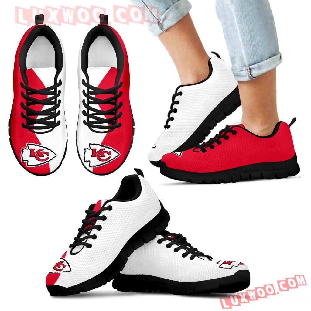 Two Colors Trending Lovely Kansas City Chiefs Sneakers