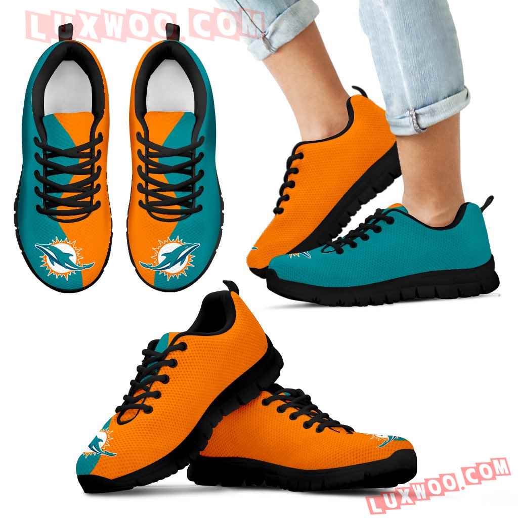 Two Colors Trending Lovely Miami Dolphins Sneakers