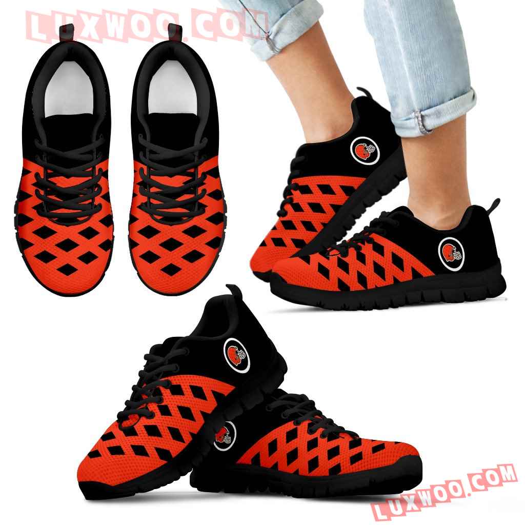 Two Colours Cross Line Cleveland Browns Sneakers