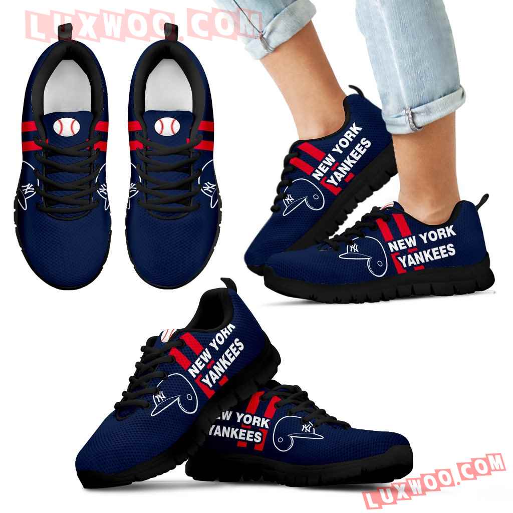 Vertical Two Line Mixed Helmet New York Yankees Sneakers