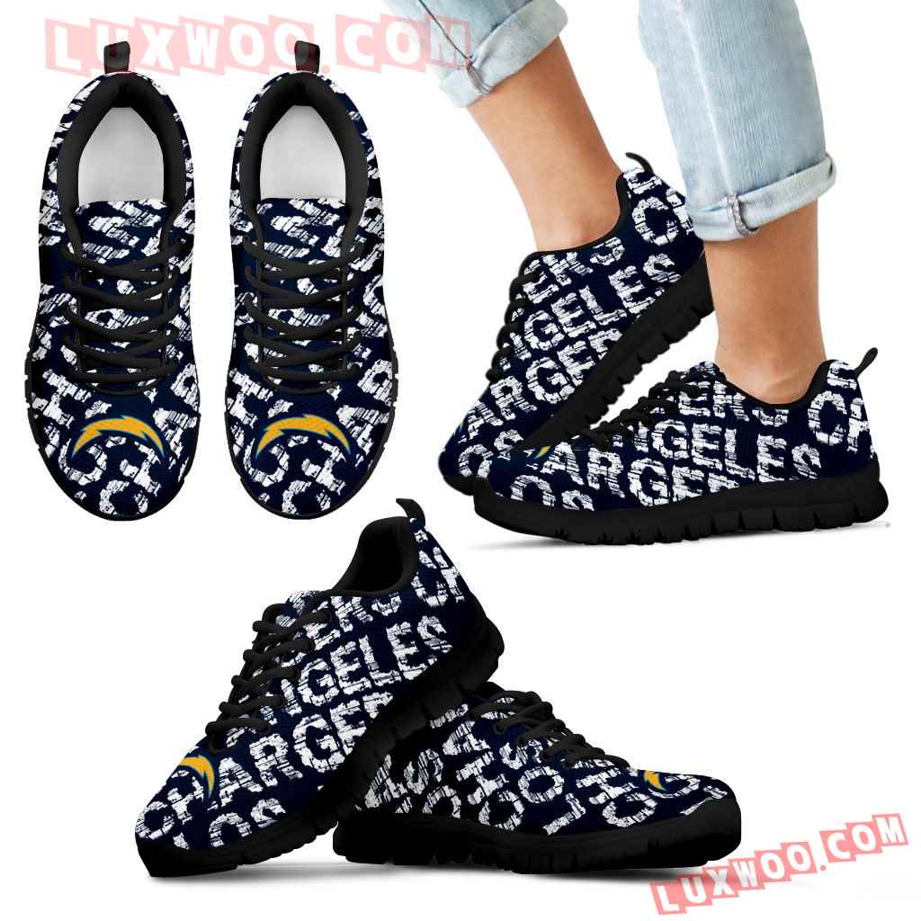 Vintage Logo Beautiful Los Angeles Chargers Sneakers V1