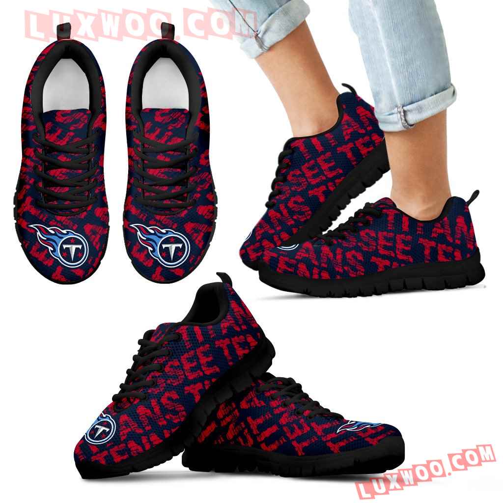 Vintage Logo Beautiful Tennessee Titans Sneakers V2 - Luxwoo.com