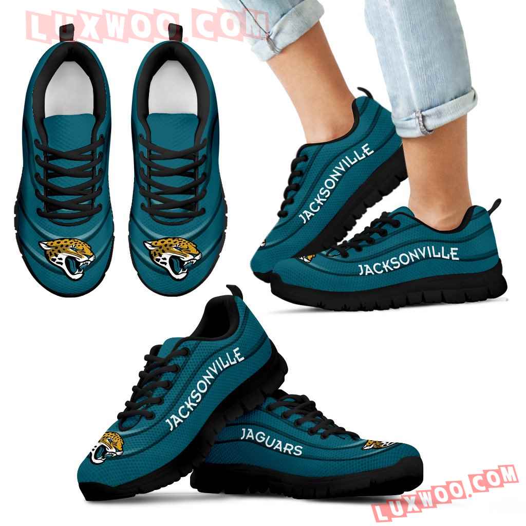 Wave Red Floating Pattern Jacksonville Jaguars Sneakers