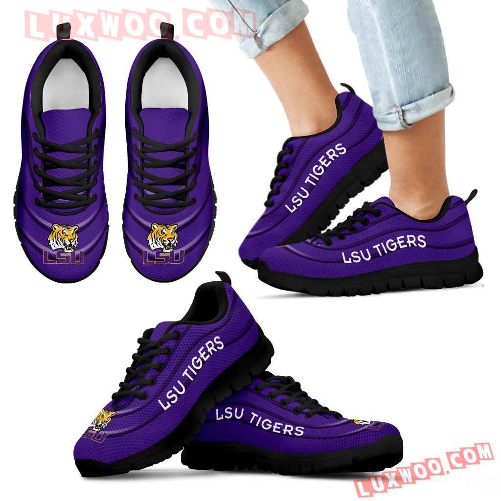 Wave Red Floating Pattern Lsu Tigers Sneakers