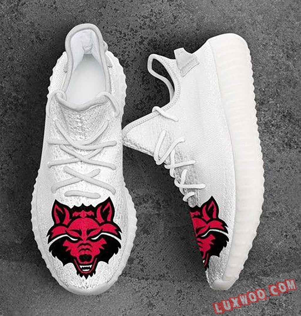 Arkansas State Red Wolves Ncaa White Yeezy Sneaker