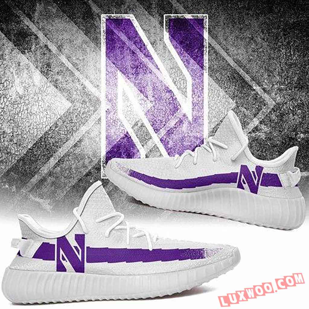 Northwestern Wildcats Ncaa Like Yeezy Boost Shoes Yeezy Sneakers Shoes