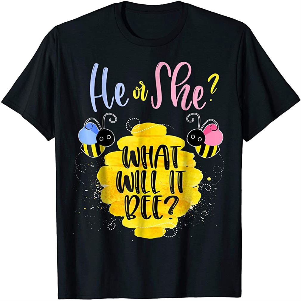 Gender Reveal What Will It Bee Shirt He Or She Boy Girl Tee Plus Size Up To 5xl