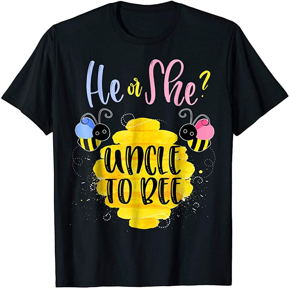 Mens Gender Reveal What Will It Bee Shirt He Or She Uncle T-shirt Size Up To 5xl