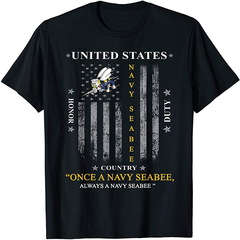Once A Navy Seabee Always A Navy Seabee T-shirt Plus Size Up To 5xl