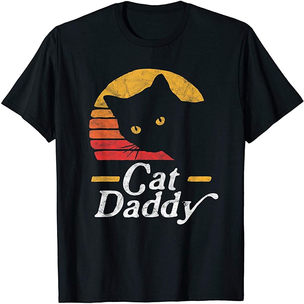 Cat Daddy Vintage Eighties Style Cat Retro Distressed T-shirt Size Up To 5xl