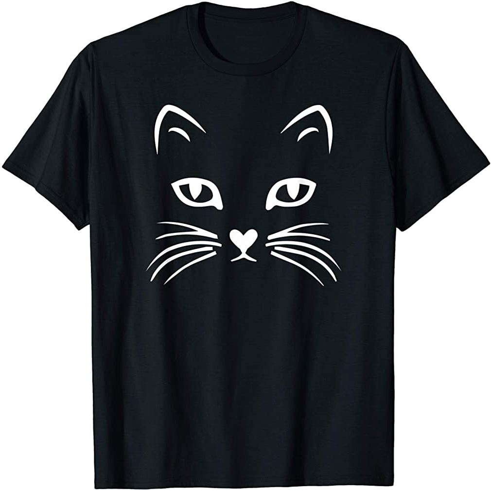 Cat Face T Shirt Halloween Tshirt For Women Girls Boys Kids T-shirt Size Up To 5xl