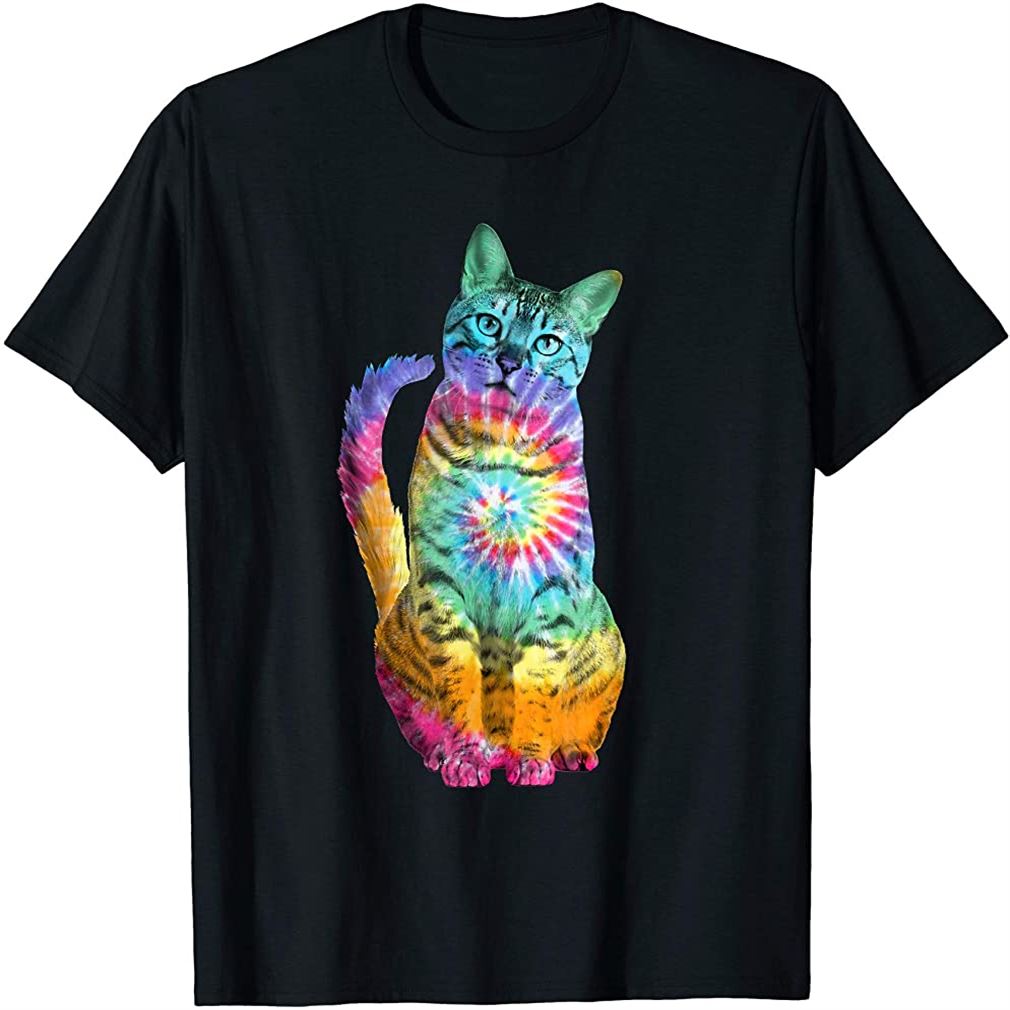 Tie Dye Cat T-shirt Size Up To 5xl