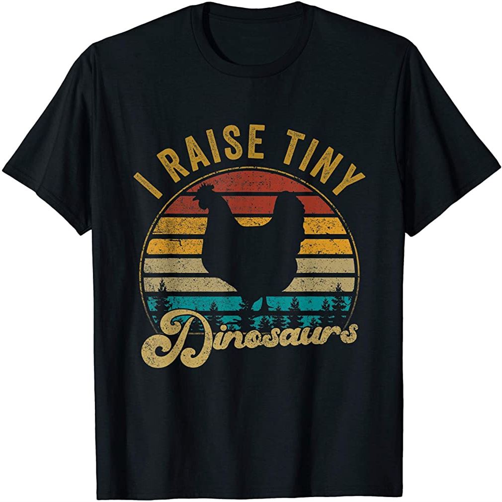 I Raise Tiny Dinosaurs Vintage Retro 70s Chicken Silhouette T-shirt ...