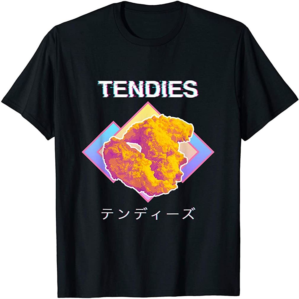 Vaporwave Tendies Chicken Tenders Japanese Kanji T-shirt Size Up To 5xl