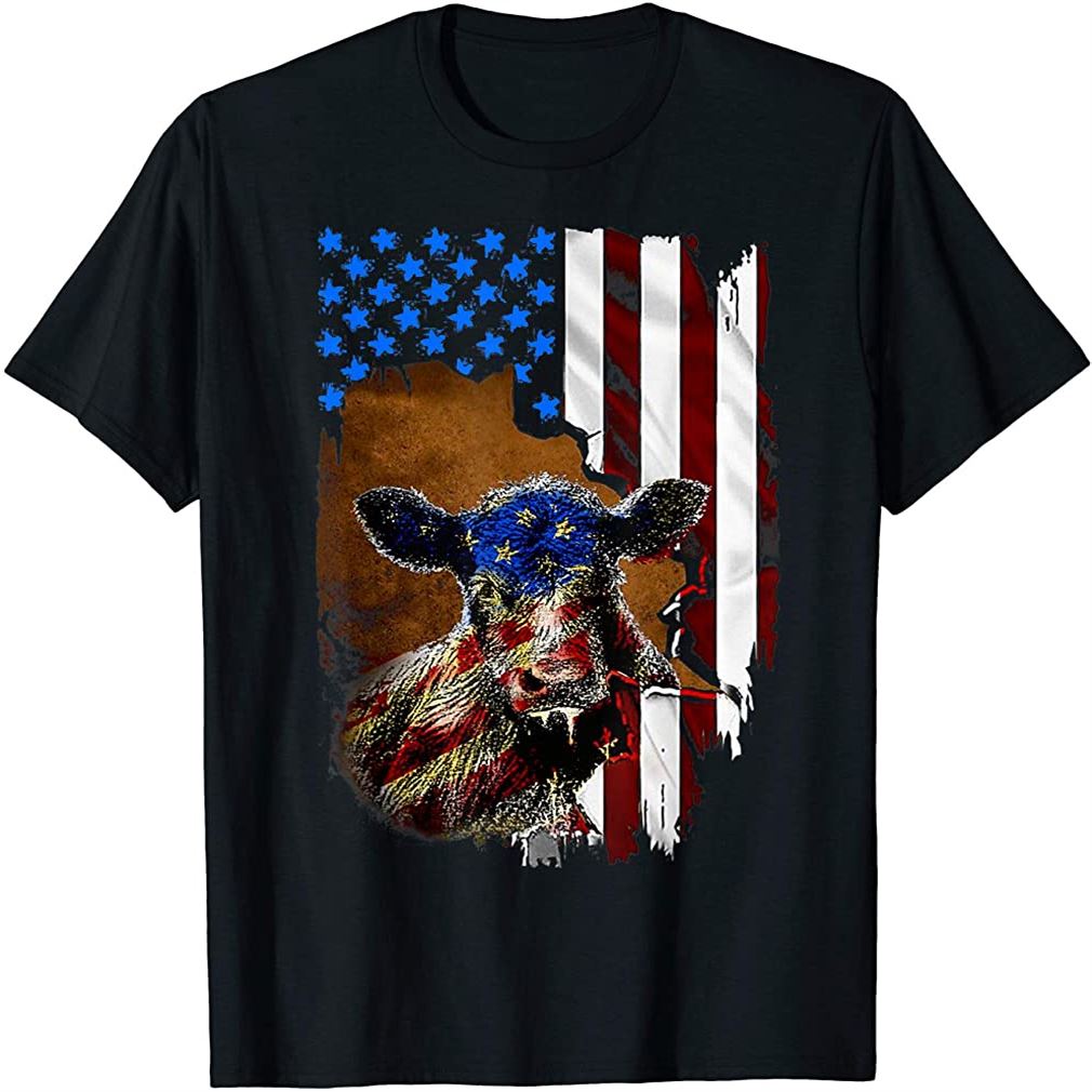 Heifer July 4 American Flag Farmer Shirt Cow Cattle T-shirt Size Up To 5xl