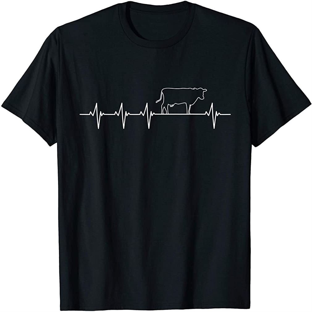 I Love My Cow Valve Ekg Heartbeat Heart Patient T-shirt Size Up To 5xl