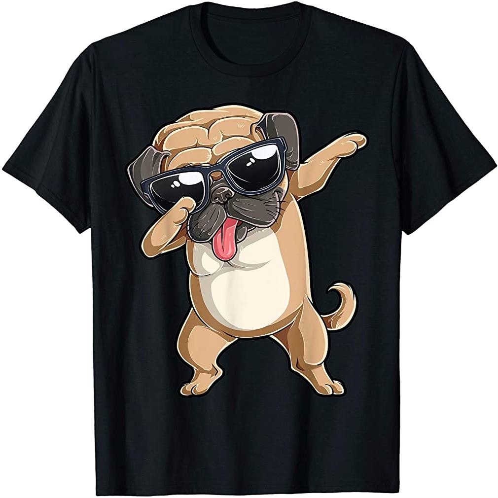 Dabbing Pug T Shirt Dog Lover Kids Boys Girls Dab Dance Gift Plus Size Up To 5xl